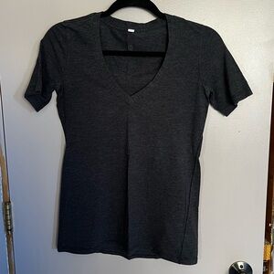 Dark grey v neck Lulu Lemon tshirt